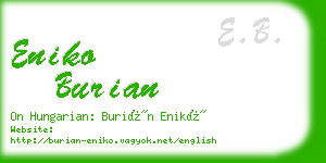 eniko burian business card